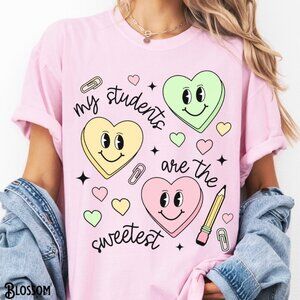 Valentine's Day Teacher Shirt, Candy Hearts Tee